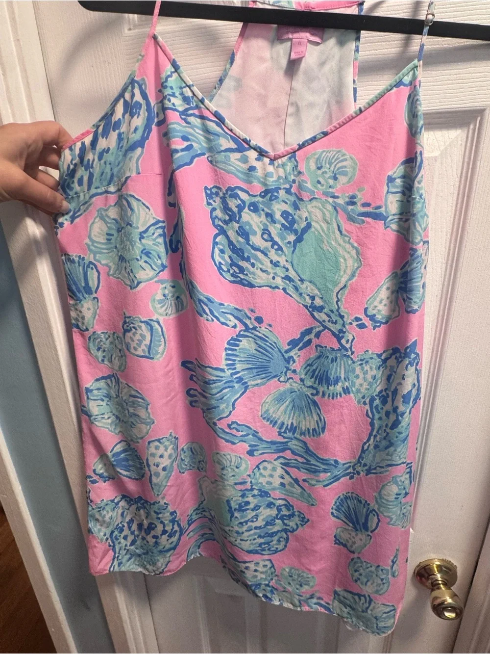 Lilly Pulitzer Pink Blue Seashell Print Sundress - Picture 3 of 4